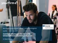 Content Manager/in (m/w/d) - Unternehmenskommunikation - Mannheim