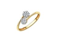 Fascination by Ellen K. Fingerring Gold 375 mit 14x Zirkonia weiß