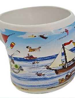Lustiger gebogener Becher Wind Hösti Tasse Maritim Deko - Hamburg