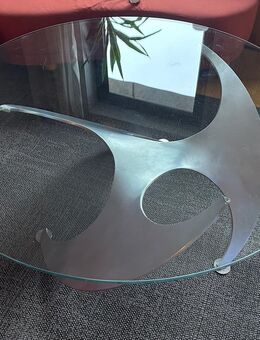 Glastisch auf Alugestell - Eigenbau, Einzelstück - Augsburg