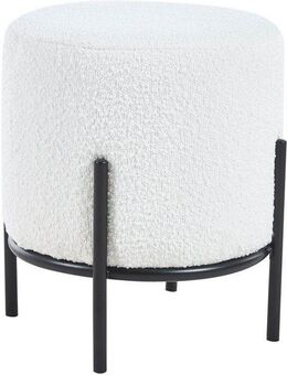 SalesFever Polsterhocker Komfortabler Polsterhocker, mit Design-Gestell aus schwarzem Metall