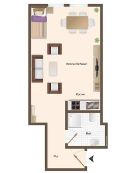 Studenten und Azubis herzlich willkommen - 1 Rumwohnung - Halle (Saale)