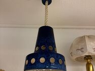 ~ Blaue Keramik Hängelampe Lampe Leuchte 1970er - Überlingen Zentrum