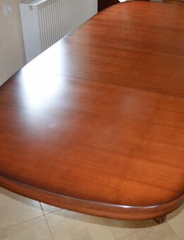 Wohnzimmertisch Nussbaum oval (Kulissentisch zum ausziehen) - Kassel