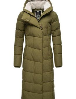 Ragwear Steppmantel Pavla Extralong zeitloser, wasserdichter Damen Wintermantel