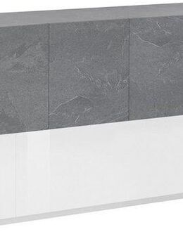 INOSIGN Sideboard Coro, Kommode, Schrank, Kredenz, grifflos mit Einlegeböden, 1 Klappe, 6 Türen, Doppeltiefe, B/T/H 200x86x45cm