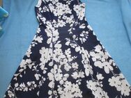NEU mit ETIKETT * Cocktail * Ausgeh * Anlass * Blumen * Blüten * Flower- Power * Swarovski * Strass * Kristalle * Midi * Träger- Kleid "VERA MONT" Gr. 44- 46/ L- XL * dunkel- tinten- blau * weiß * - Riedlingen
