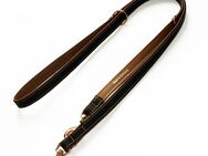 Heim Führleine gefüttert Rosé, schwarz/braun - 220 cm lang, 16 mm breit