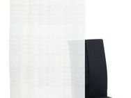 decolife Gardine Estelle, Ösen (1 St), halbtransparent, Wirkware, Ösenschal mit Blockstreifen weiß