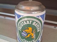Originaler Bierkrug mit der Aufschrift "Freistaat Bayern , Justiz" - Mühldorf (Inn)