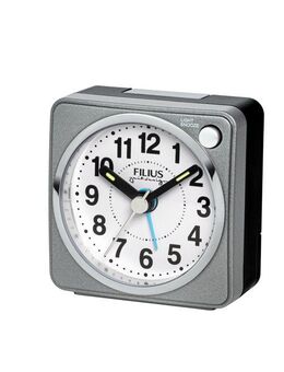 FILIUS zeitdesign Quarzwecker Wecker, Reisewecker, Schlafzimmer, Leuchtzeiger,schleichende Sekunde