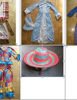4 Karneval Fasching Kostüme für Kinder 5,00 -12,00 EUR: Indianer, Fee, Exotisches neu und gebraucht / Hut - Krefeld