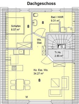 Schöne Aussicht? Können Sie haben: Gemütliche 2-Zimmer-DG-Wohnung (Whg. 8) mit Balkon in ruhiger zentraler Wohnlage in Burgau - KfW 40 - Burgau
