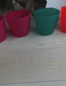 IKEA Bygel 4 Behälter zum Hängen Aufbewahrung Becher 202.197.38 + Ikea Tablett ca. 52 x 35 cm zusammen 5,- - Flensburg