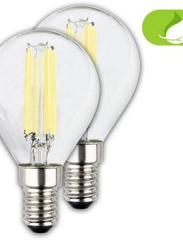 Briloner Leuchten LED-Leuchtmittel Ultraefizientes Leuchtmittel EEK A, E14 Tropfen, 2er Set, E14, Warmweiß, 4W, 840 Lumen, 3000K