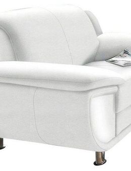 TRENDMANUFAKTUR Sessel Rondo, Breite 121 cm, breite Armlehnen, Füße chromfarben, Big-Sessel wahlweise mit Federkern, bequem