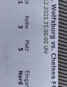 2 Tickete VfL gegen Chelsea - Velpke