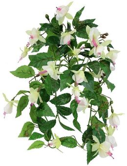 Kunstpflanze Kunstblume Fuchsie Fuchsie, I.GE.A., Höhe 40 cm, Dekoblume Hängende Blumen mit Blüten Künstliche Blumen Hängeblume