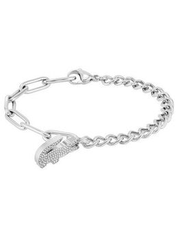 Lacoste Armband Schmuck Edelstahl Armband Ankerkette CROCODILE, mit Glasstein