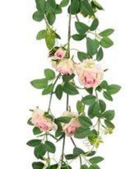 Kunstblume Rosenranke, I.GE.A., Höhe 125 cm, Künstlich Rosengirlande Kunstblumen hängend Hochzeit Weihnachten