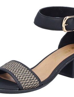 Rieker Sandalette Sommerschuh, Sandale, Blockabsatz, mit Zierschließe am Klettriemchen