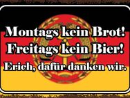 Witziges Blechschild Kein Brot kein Bier DDR Ostalogie 20x30 cm - München