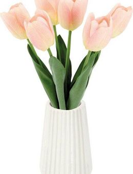 Kunstblume Real-Touch-Tulpen, I.GE.A., Höhe 33 cm, Vase aus Keramik