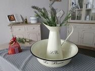 Ambiente Haus Kanne Krug aus Emaille in Antikcreme (H) 26 cm, (1-St)