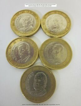 Spanien 1 €uro Münzen 5 x Umlauf-Münzen-2000-2001-2002-2003-2004- - Mahlberg
