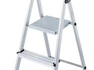KRAUSE Stehleiter Solidy, Aluminium, 1x3 Stufen, Arbeitshöhe ca. 262 cm