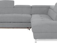 COTTA Ecksofa Chef L-Form, mit Kopfteilverstellung, edle Metallkufen, wahlweise mit Bettfunktion