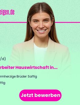 Mitarbeiter (m/w/d) Hauswirtschaft in Teilzeit (50%) - Saffig