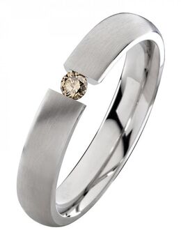 Damenring Edelstahl DE062 mit Diamant - Aholming