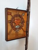 Altar Andacht Klosterarbeit Jesus Christus Passionskreuz Arma-Christi Gotik Votiv Exvoto in 90459