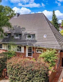 Rotklinker mit Westgarten - die Elbe vor der Tür - Hamburg