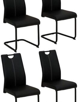 HELA Freischwinger CORA (Set, 4 St), Tragegriff in schwarz