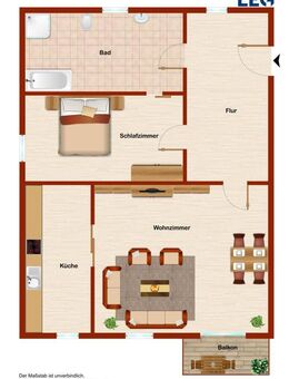 **Gemütliche Etagenwohnung mit Dachterrasse in Minden** - Minden (Nordrhein-Westfalen)