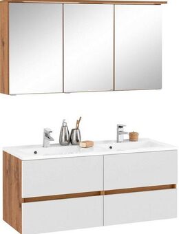 welltime Badmöbel-Set Lucca, (2-St), Doppelwaschtisch, Breite 120 cm