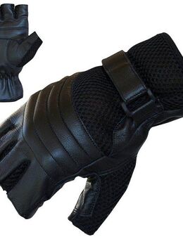 PROANTI Motorradhandschuhe fingerlose Chopper-Handschuhe aus Leder