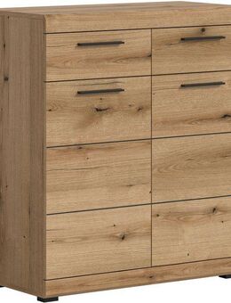 INOSIGN Schuhschrank SIENA, Breite 90 cm, 2 Türen, 2 Einlegeböden, 3 Fächer, 2 Schubkästen (1-St., hochwertige Rillenfräsung in MDF Front) Schuhkommode, Kommode, Anrichte, Sideboard