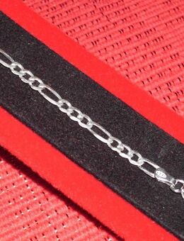 1 Figaro-Armband, ca. 4,2 mm breit,, ca. 19 cm, Sterling Silber 925/-, Karabiner - Essen