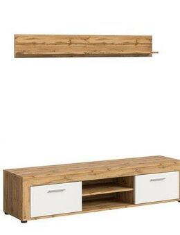 INOSIGN Wohnwand Aosta, 4-tlg., best. aus: Vitrine, Lowboard, Wandboard & Vitrine hoch, (4-St), Wohnwand, Kombination, Anbauwand, Möbel Set, Schrankwand, Möbel Kombi