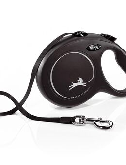 flexi New Classic Gurt-Leine L schwarz, 8 m,
