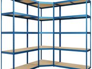 Steckregal 3er Regalsystem Blau – 180x90x40 cm – 875 kg Traglast – Metall - Göppingen