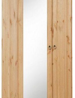 Home affaire Garderobenschrank Indra aus massiver Kiefer, mit Spiegel, dezentes Ornament