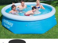 Set Pool Swimmingpool Rund mit Abdeckung 244x66cm - Wuppertal