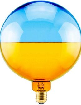 SEGULA LED-Leuchtmittel LED Illusion Globe 188 2tones amber blue, E27, 1 St., Extra-Warmweiß, 2-farbiges Glas