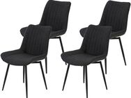 HELA Drehstuhl Vierfußstuhl BERGEN (Set, 4 St), Esszimmerstuhl, XL-Sitzbreite, 360° drehbar