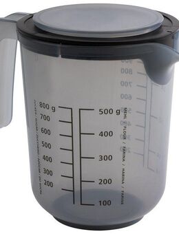 APS Rührschüssel - Rührbecher mit Deckel, inklusive Spritzschutz, Kunststoff, (1-tlg), Ø 12,5 cm, Höhe 16 cm, 1 Liter, aus Polypropylen