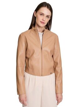 Betty&Co Jackenblazer Betty & Co Bikerjacke mit Stehkragen Nahtführung